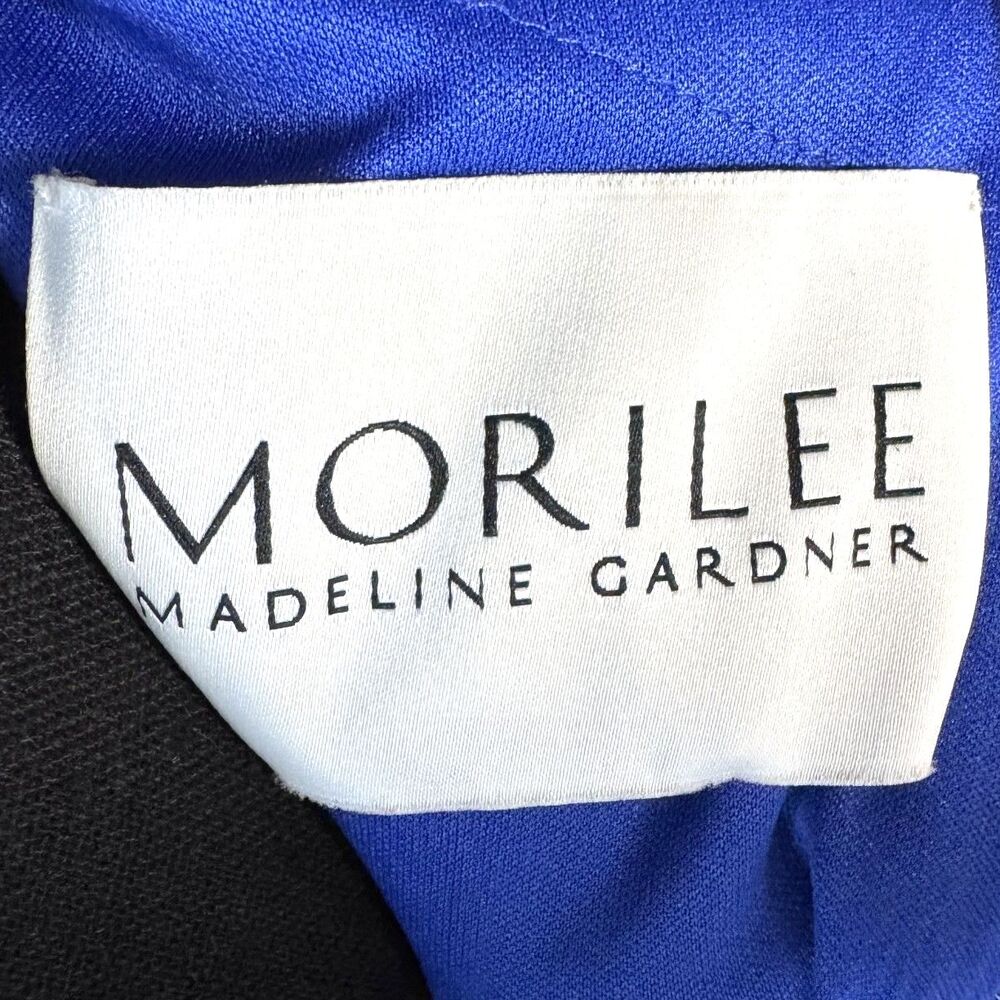 1006 Size 6 Morilee royal blue illusion halter gown mermaid slit train backless - Picture 5 of 5